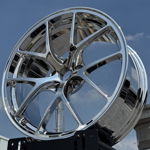 Trọng lượng nhẹ Chrome lõ<span class=keywords><strong>m</strong></span> bánh xe vành tùy chỉnh giả <span class=keywords><strong>m</strong></span>ạo 18 19 20 22 24 inch Vành hợp kim 5x114.3 5x130 5x120 5x112 moq 4 miếng - Product Image 3
