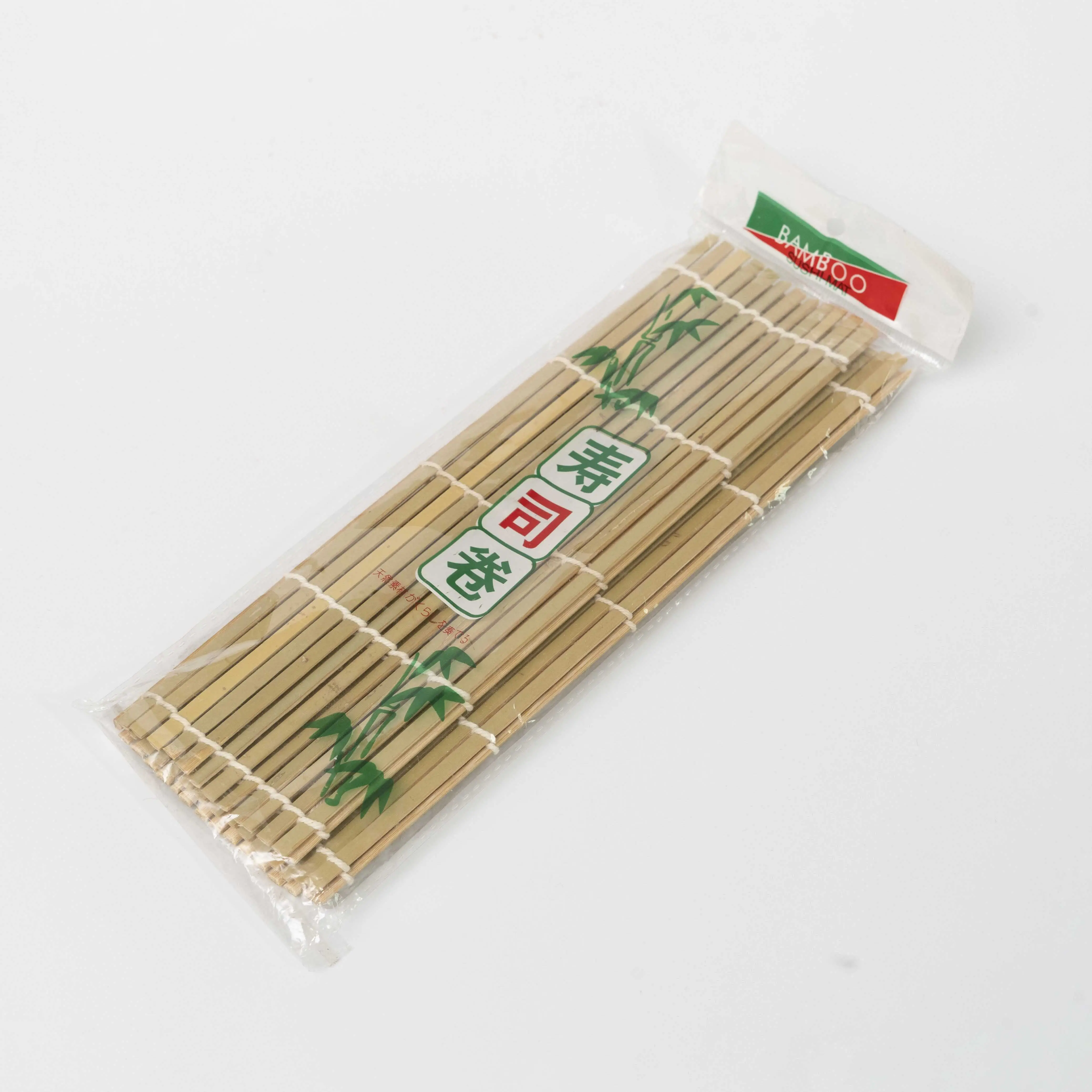 Tikar Sushi bambu buatan tangan-desain stabil miring dengan tali ikat untuk daya tahan dan penanganan mudah