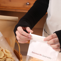 Sacs en papier de coton réutilisables personnalisés OEM ODM avec fenêtre transparente pour l'emballage en gros de biscuits et macarons