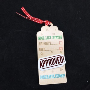 12pcs Per Set 2 Assorted Designs Luxury Handcrafted <strong>Christmas</strong> <strong>Decoration</strong> Paper Gift Tags with 3D Sticker Print Handing Gift Tags - Product Image 4