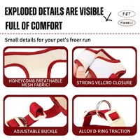 Harnais pour chien vert vif avec nœud papillon, anti-traction, réfléchissant, personnalisé, en maille respirante, avec laisse réglable pour usage quotidien