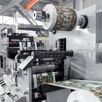 Presse d'impression flexographique 3 couleurs avec système de séchage UV pour étiquettes autocollantes en rouleau