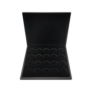 Presentation Gift Box Case 20 Coin Holder Case Black Storage Display Showcase Box Display Wood Coin Storage Box