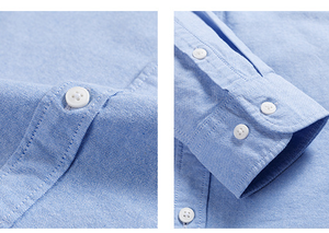 Commercio all'ingrosso in cotone 100% Oxford camicia da uomo manica lunga Casual formale, vestibilità regolare, <span class=keywords><strong>camicie</strong></span> da uomo - Product Image 4