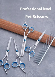 Juego de 4 Tijeras de Acero Inoxidable para Peluquería Canina, para Perros y Cachorros, Herramientas para Cortar el Pelo de Mascotas - Product Image 2