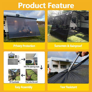 Lona de Malla Portátil para Camping, Resistente a los Rayos UV, <span class=keywords><strong>Toldo</strong></span> para Autocaravana, Resistente a la Decoloración, Pantalla Solar para Jardín, Festivales, Vida en Autocaravana - Product Image 4