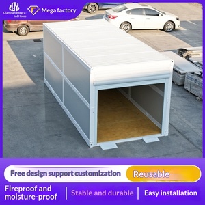 Maisons conteneurs pliables, <span class=keywords><strong>garage</strong></span> extérieur, stockage mobile temporaire de qualité export pour chantiers de construction, maisons rurales, motos - Product Image 3