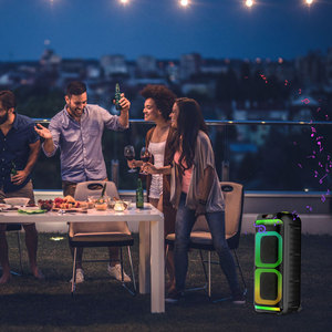 Abs8203 8 "* 2 xách tay PA Hệ thống loa ngoài trời Loa di động PA hệ thống với không dây Microphone Đảng đèn - Product Image 3