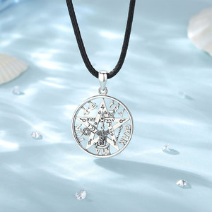 Merryshine Collier pendentif gothique <span class=keywords><strong>satanique</strong></span> pentagramme <span class=keywords><strong>étoile</strong></span> tétragramaton plaqué or pour homme Chakra Wiccan Amulette Bijoux de mode - Product Image 4