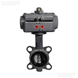 Vanne papillon COVNA DN100 2 1/2 pouces PN16 à siège en caoutchouc NBR, type Wafer, en acier inoxydable, avec actionneur pneumatique simple effet pour l'eau - Product Image 4