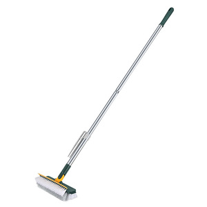 Brosse de nettoyage de sol 5 en 1, poils en nylon, manche long pour carreaux et murs de salle de bains, outil de nettoyage multifonctionnel - Product Image 1