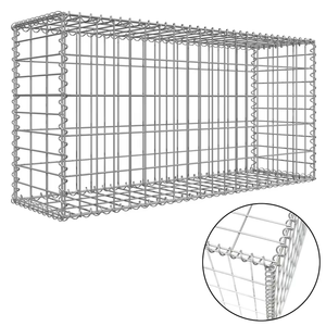 Wholesales Galvanized/Galfan Welded <strong>Gabion</strong> Cage Retaining Wall Stone <strong>Gabion</strong> <strong>Mesh</strong> Garden Fence Rocks Filled Box for Garden - Product Image 2