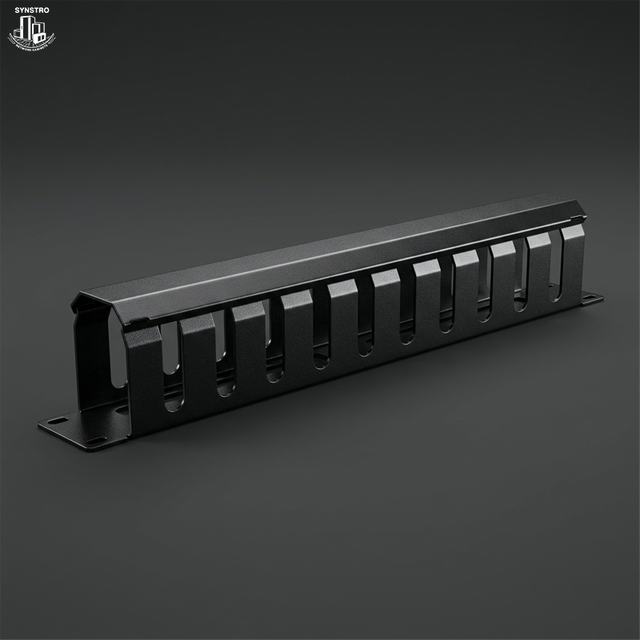 Wall Mount Solid Server Rack Cable Management 1U 19 Inch 48 Port Duct with Cover Metal Plate CCTV Data Center Wholesale