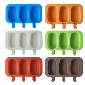 Nuevo <span class=keywords><strong>Molde</strong></span> de Silicona para <span class=keywords><strong>Helados</strong></span>, <span class=keywords><strong>Molde</strong></span> de Silicona de Grado Alimenticio para Paletas con Tapa y Palitos para el Verano - Product Image 4