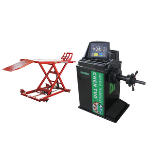 Elevador de Motocicletas Tipo Tijera de Acero de Alta Calidad de la Fábrica de Yingkou, Modelo CT601, Capacidad de Elevación de 800 kg, Elevador Hidráulico de un Cilindro AC - Product Image 1