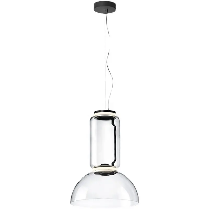 Lampe LED suspendue verticale en verre Transparent, design créatif nordique, produit de luxe, lumière blanche chaude, Luminaire décoratif d'intérieur, nouveau modèle 2020