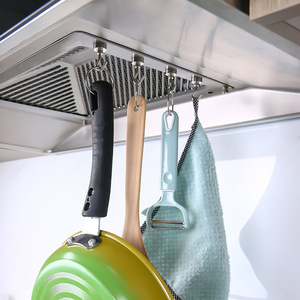 Magnetic <b>Hooks</b> Wall Mounted Strong <b>Adhesive</b> Round Punch Free For Kitchen Storage - Product Image 5