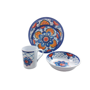 Juego de <span class=keywords><strong>Vajilla</strong></span> de Alta Calidad, Fabricación Exquisita, Melamina, 16 Piezas, Platos de Plástico Desechables Blancos Ecológicos, Impresión <span class=keywords><strong>Completa</strong></span> Personalizada - Product Image 1