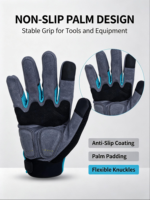 Gants de travail HAIYI haute résistance anti-choc à doigts complets avec sangle de poignet réglable, anti-coupure, antidérapants pour le cyclisme en extérieur – Vente chaude