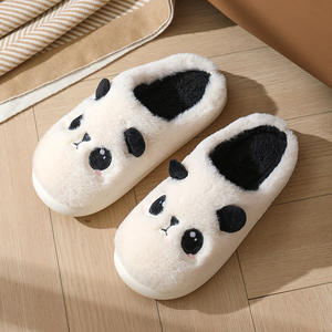 รองเท้าแตะคู่รักนักเรียนลายการ์ตูนขนปุยสำหรับใช้ในบ้าน พื้นหนา สไตล์ฤดูหนาว - Product Image 6