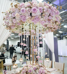 Bola de flores para decoración de boda al por mayor, con soporte, blanco, rojo, centros de mesa para boda, camino de flores con guirnalda de flores - Product Image 6
