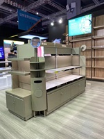 Étagères de supermarché robustes à double face en acier XinDe Dimensions personnalisables pour les magasins de détail et d'épicerie