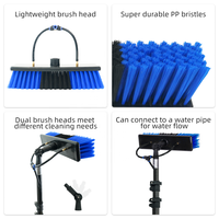 Perche télescopique légère en fibre de carbone de 35 pieds, outils de nettoyage domestique, brosse à manche extensible pour un nettoyage efficace