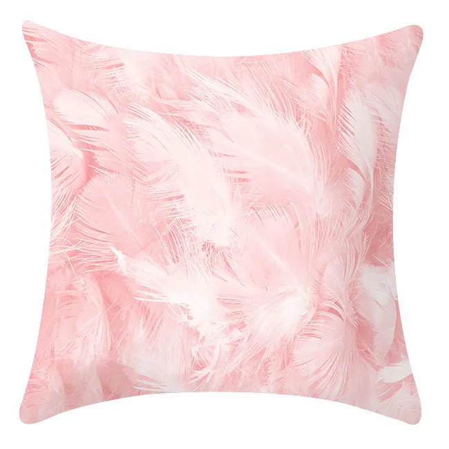 Shabby шикарная розовая Цветочная подушка 45x45 перо 3D Цветочная наволочка для летней весенней свадьбы