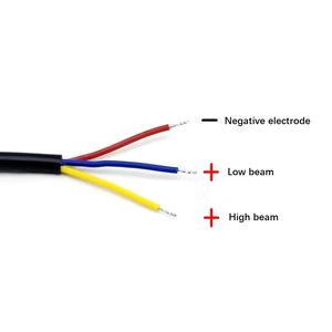Interruptor de foco LED para motocicleta y coche 2 en 1, haz Hi-<span class=keywords><strong>lo</strong></span>, Kits de arnés de cableado de faros Led, arnés intermitente estroboscópico izquierdo y derecho - Product Image 3