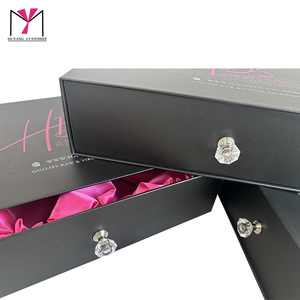MUYANG Customized Logo Drawer Style Fancy Wig <b>Box</b> with Handle <b>Black</b> Wig <b>Box</b> - Product Image 4