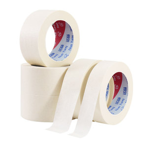 Cinta de Papel Crepé Acrílica Personalizada de una Cara, Resistente a los Rayos UV y a la Temperatura, Blanca y Beige, para Pintar en el Hogar - Product Image 1