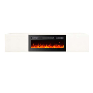 Modern <strong>Light</strong> Luxury Led <strong>Flame</strong> <strong>Effect</strong> Electric <strong>Fireplace</strong> With 72'' White Mantel <strong>for</strong> Living Room - Product Image 2
