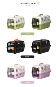 Fabrika fiyat kedi taşıyıcı plastik köpek sandık sert taraflı köpek seyahat taşıyıcısı küçük köpekler ve kediler için - Product Image 4