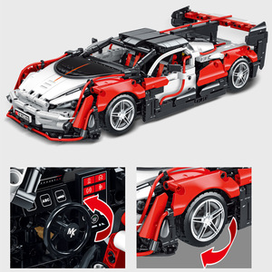 โมเดล 023010-3 ตัวต่อประกอบรูปรถสปอร์ต McLaren สีแดงขาว ของเล่นเด็ก ของเล่นนำเข้า - Product Image 5