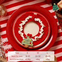 Collier personnalisé pour chat et chien, motif dessin animé, accessoires pour animaux de compagnie, collier tressé mignon, décoration de Noël, tricot en fibre acrylique