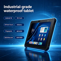 Tablet PC Industrial Resistente Dongji Star Android 16 de 10.1 Pulgadas, Escáner Impermeable, Lector de Códigos de Barras, RFID, NFC, UHF, 4G LTE