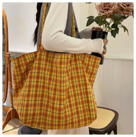 Sac à bandoulière double usage Haoxuan en chevrons pour femmes, élégant et simple, avec grande capacité pour le travail, les voyages, en toile
