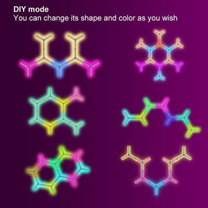 Lámpara de Pared Inteligente DIY con Control por WIFI <span class=keywords><strong>y</strong></span> Aplicación, Paquete de 7 Lámparas Nocturnas Inteligentes Glide <span class=keywords><strong>Y</strong></span>, Compatible con Amazon <span class=keywords><strong>Alexa</strong></span> <span class=keywords><strong>y</strong></span> <span class=keywords><strong>Google</strong></span> <span class=keywords><strong>Assistant</strong></span> para Sala de Juegos - Product Image 6