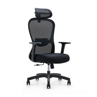 Chaise de bureau pivotante ergonomique moderne et contemporaine en maille, réglable, pour cadres professionnels