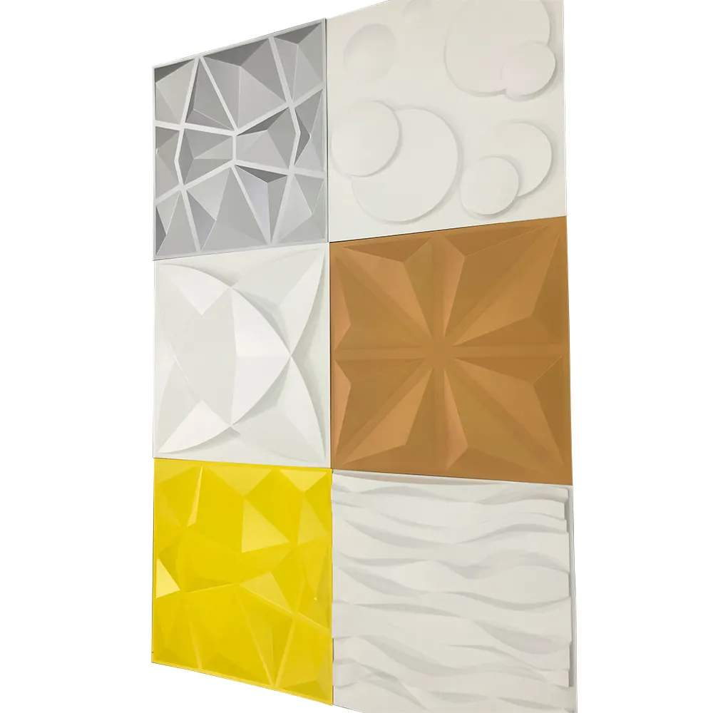 Various Colors Indoor and Outdoor Decorative Wallpaper PVC 3D Wall Panel for Wall Decoration