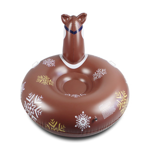 Winter Outdoor Fun Inflatable Eco-Friendly Husky Dog <strong>Snow</strong> <strong>Tube</strong> 118x87cm Freeze-Resistant with Handles - Product Image 5