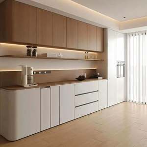 Aparador de Estilo Retro de Madera de Nogal, Mueble Práctico para Comedor, Apartamento, Hotel, Sala de Estar, Mueble General para el Hogar - Product Image 1