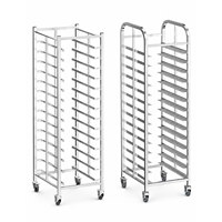 Chariot de rangement pour plateaux de boulangerie en acier inoxydable, multi-niveaux, sur roulettes, mobile, pour restaurant, cuisine, taille et design personnalisés