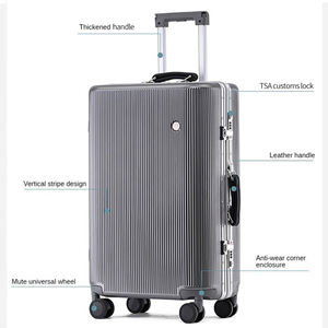 <span class=keywords><strong>Diplomatique</strong></span> Aero Voyage En Cuir Style Vintage Chinois Rose Bon Bagage Continuer Voyager Avion Cas Trolley <span class=keywords><strong>Valise</strong></span> - Product Image 2