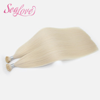 Harga Pabrik Langsung Ekstensi Rambut F-tip Ekstensi Rambut Nano Tip Plastik 100% Rambut Manusia Virgin