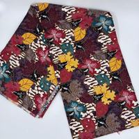 Kain Cetak Afrika 100% Katun Laris Manis Tekstil Kulit Persik Ankara Batik Berat Sedang Tahan Kerut