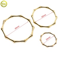 Anillos redondos de nombre privado personalizados sin níquel, accesorio de baño chapado en oro, Conector de hebilla de LETRA DE Metal para ajustador de Bikini