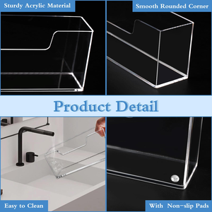 Dispensador de servilletas de acrílico <span class=keywords><strong>Vertical</strong></span> a prueba de agua, toallero de papel para salpicaduras para mesa, cocina, cóctel, toallas de invitados, cajas de pañuelos - Product Image 4