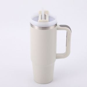 Gobelet de voyage isotherme en acier inoxydable 30oz H2.0 avec poignée, couvercle et paille, antidérapant, personnalisable ODM - Product Image 6