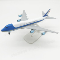 Modèle d'avion d'affichage en alliage métallique unisexe de 20 cm, inspiré de l'Air Force One B747, avec support, options OEM